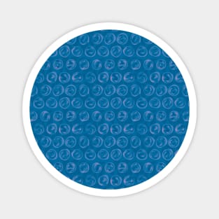 Pattern Bubble Wrap blue Magnet